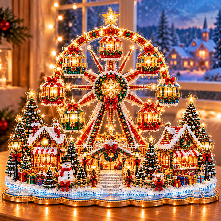 Christmas Ferris Wheel diamond art scene