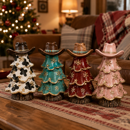 Figuritas de vaqueros de estilo navideño para el árbol