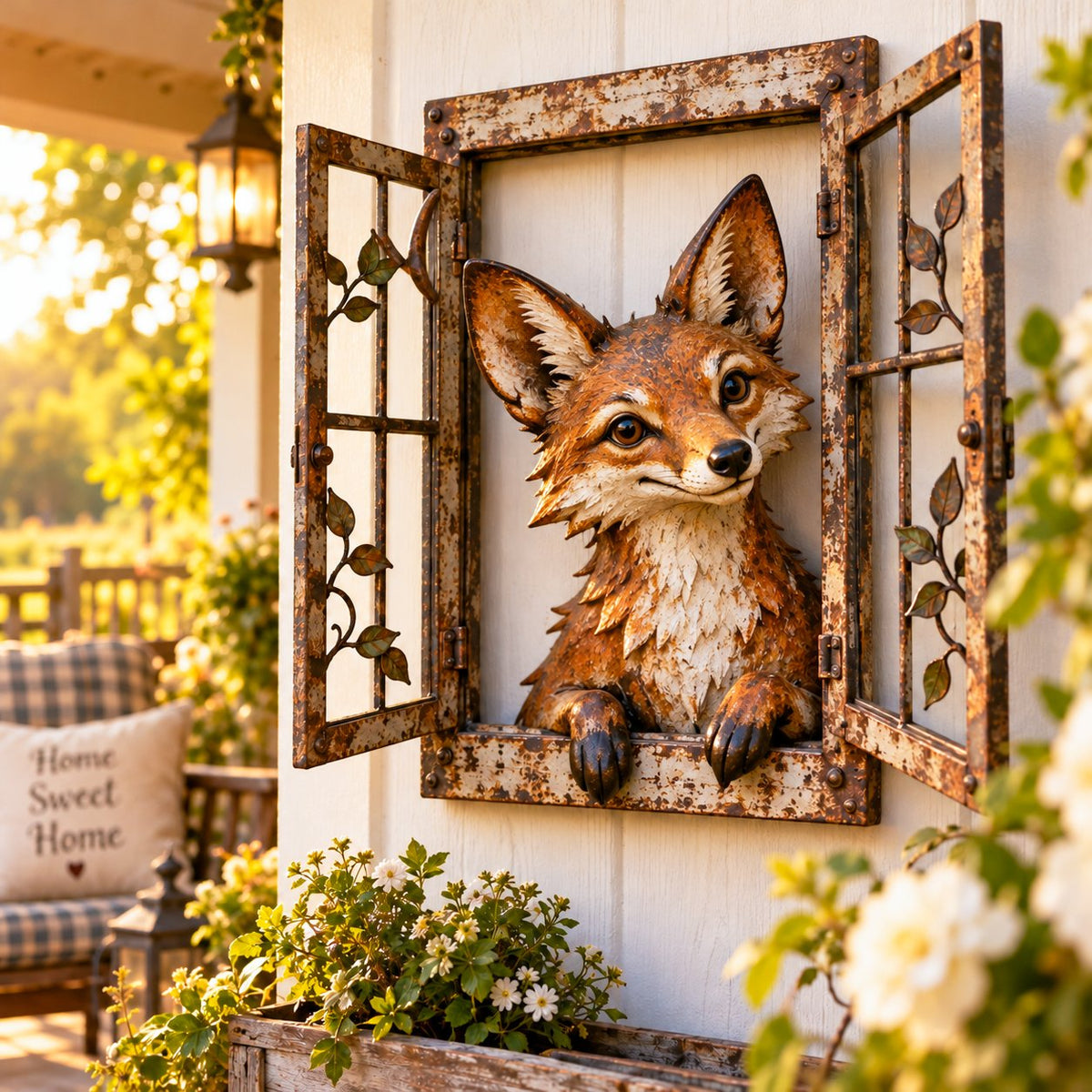 🪟Rustic Woodland Animal Window Wall Art🌿