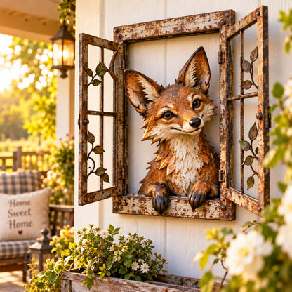 🪟Rustic Woodland Animal Window Wall Art🌿