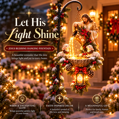 🔥Last Day 50% OFF-✝️ Pouring His Love — Jesus & Lambs Christmas Hanging Light