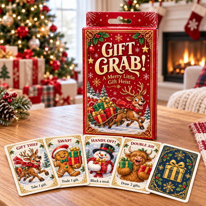 🎄GIFT GRAB! Christmas Party Card Game – 🎁A Merry Little Gift Heist
