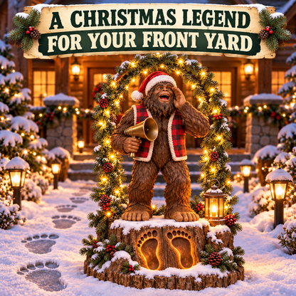 🎄 Bigfoot’s Christmas Call – Festival-Inspired Lighted Porch & Yard Display