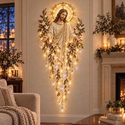 ✨Last Day 49% Off✝️Jesus, Angel & Nativity Lighted Wall Light Décor
