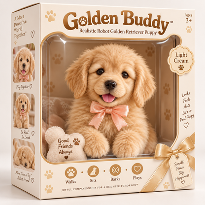 ⭐2026 USA Sale: Up to 50% OFF -✨Golden Buddy Realistic Robot Golden Retriever Puppy