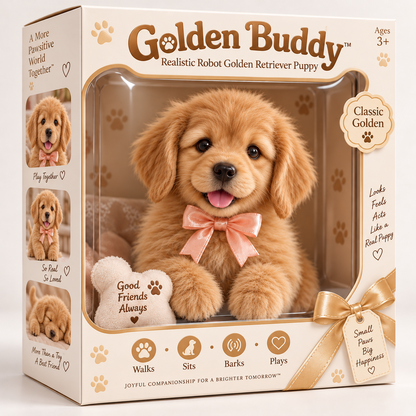 ⭐2026 USA Sale: Up to 50% OFF -✨Golden Buddy Realistic Robot Golden Retriever Puppy