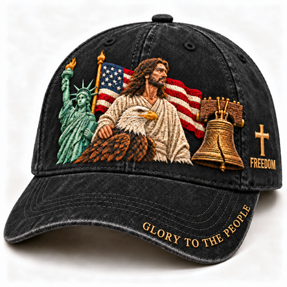 ✝️ Faith & Freedom – American Heritage Embroidered Cap 🧢