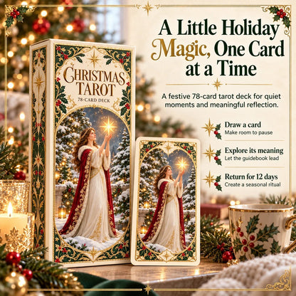 🔥The Enchanted Holiday Tarot – 78 Cards & 12 Days of Rituals🎉
