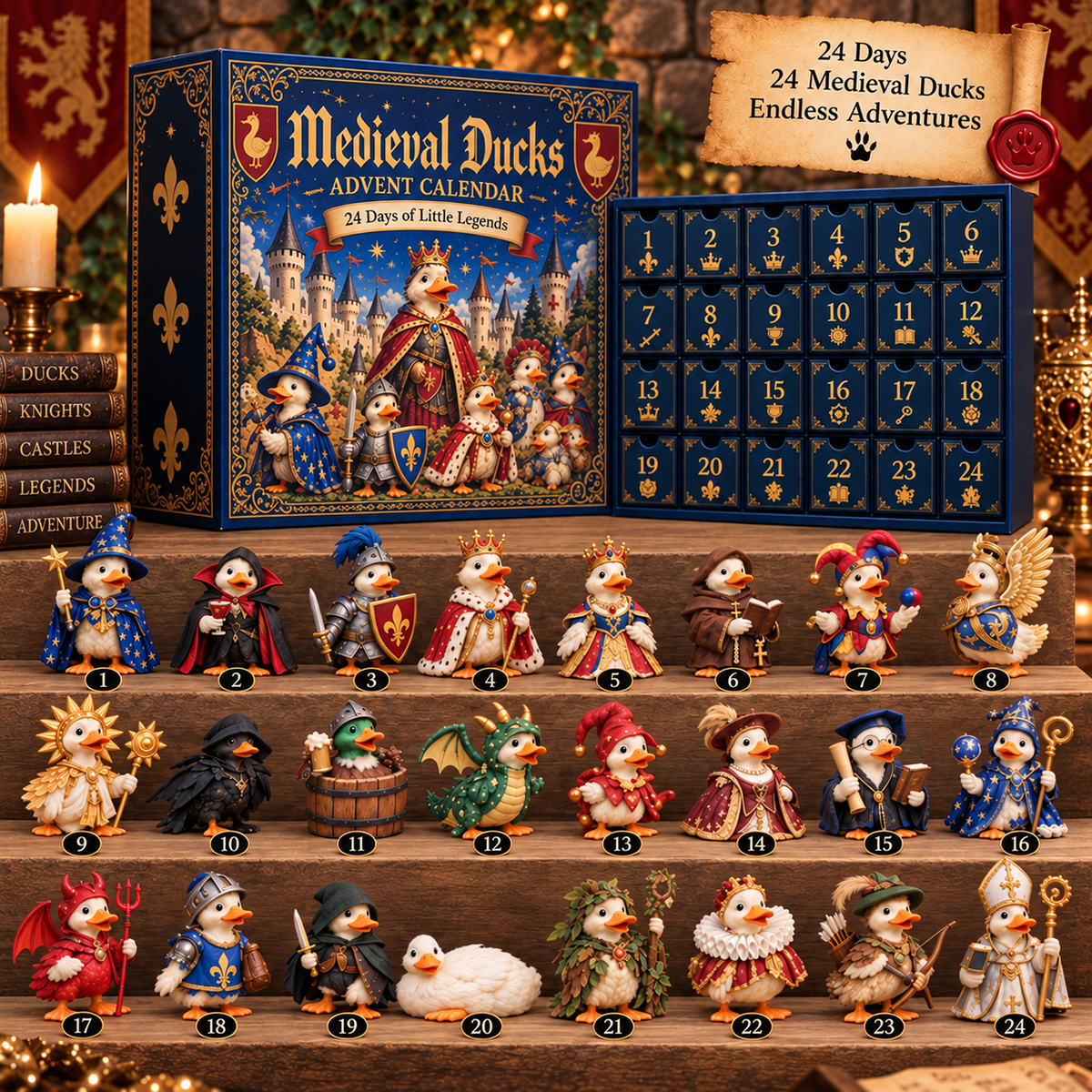 🏰Medieval Ducks Advent Calendar™ – 24 Days of Little Legends