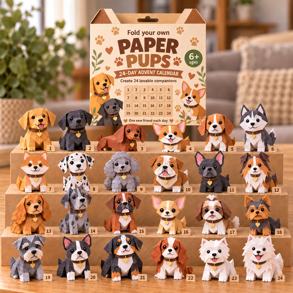 🎃3D DIY Dog Paper-💕Step-by-Step Guide Included