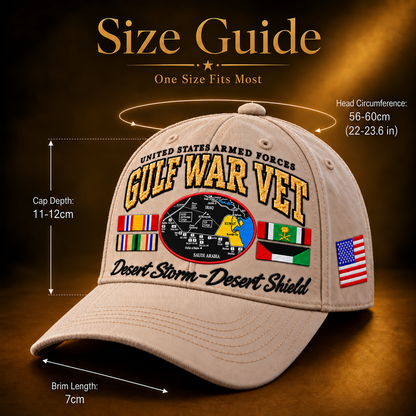 🇺🇸 Gulf War Veteran Tribute Cap — Desert Storm & Desert Shield