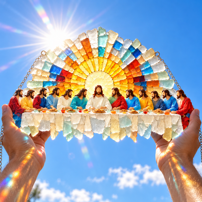 ✨ Grace in Light™ Last Supper Suncatcher 🌊☀️
