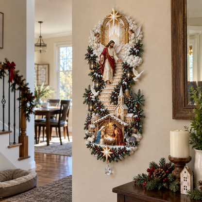 ✝️Jesus Light of Heaven Christmas Wall Hanging(❤Same as the video)