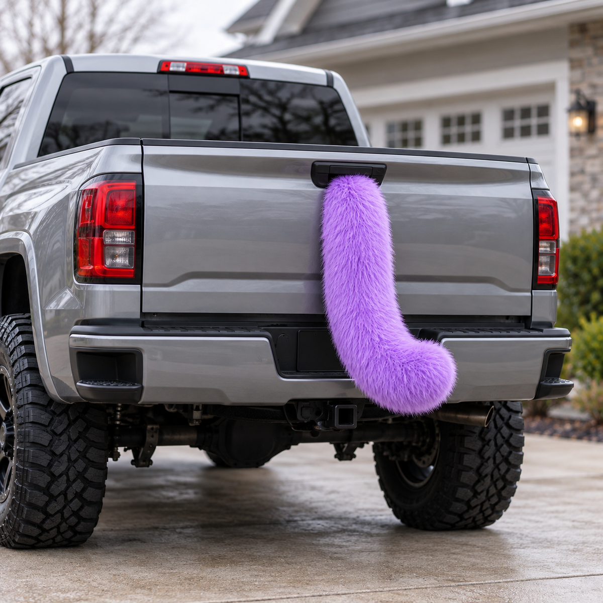 🚙Wild Ride™ Furry Truck Tail –🤣 Funny Plush Tailgate Accessory