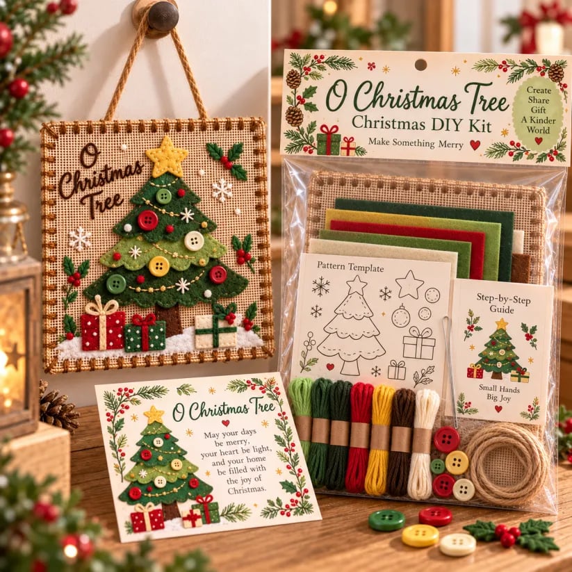 Christmas Tree DIY felt decoration kit