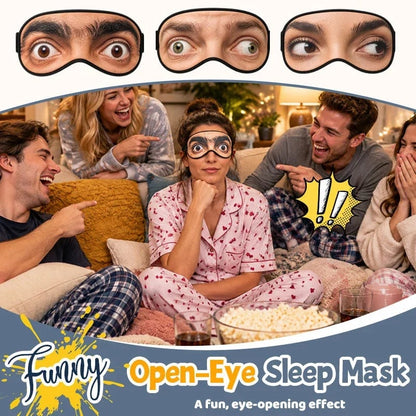 😂Funny Open-Eye Sleep Mask- Hilarious Gag Gift for Naps & Travel