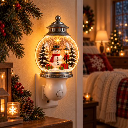 2027 Nestmiro® Cuentos de Navidad que brillan  Luz nocturna de globo de nieve enchufable