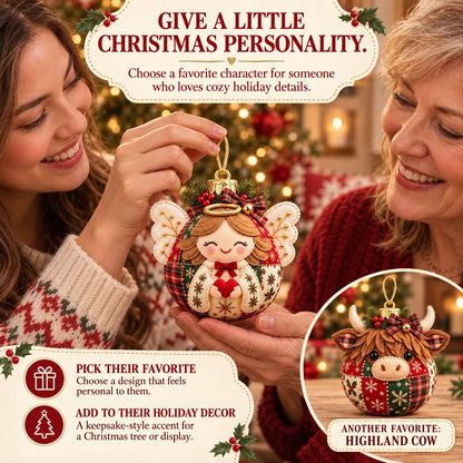 🧘Relaxing & Beginner-Friendly- 🎄Cozy Patchwork Christmas Ornament Collection✨Relaxing DIY Craft to Create Stunning Christmas Artwork