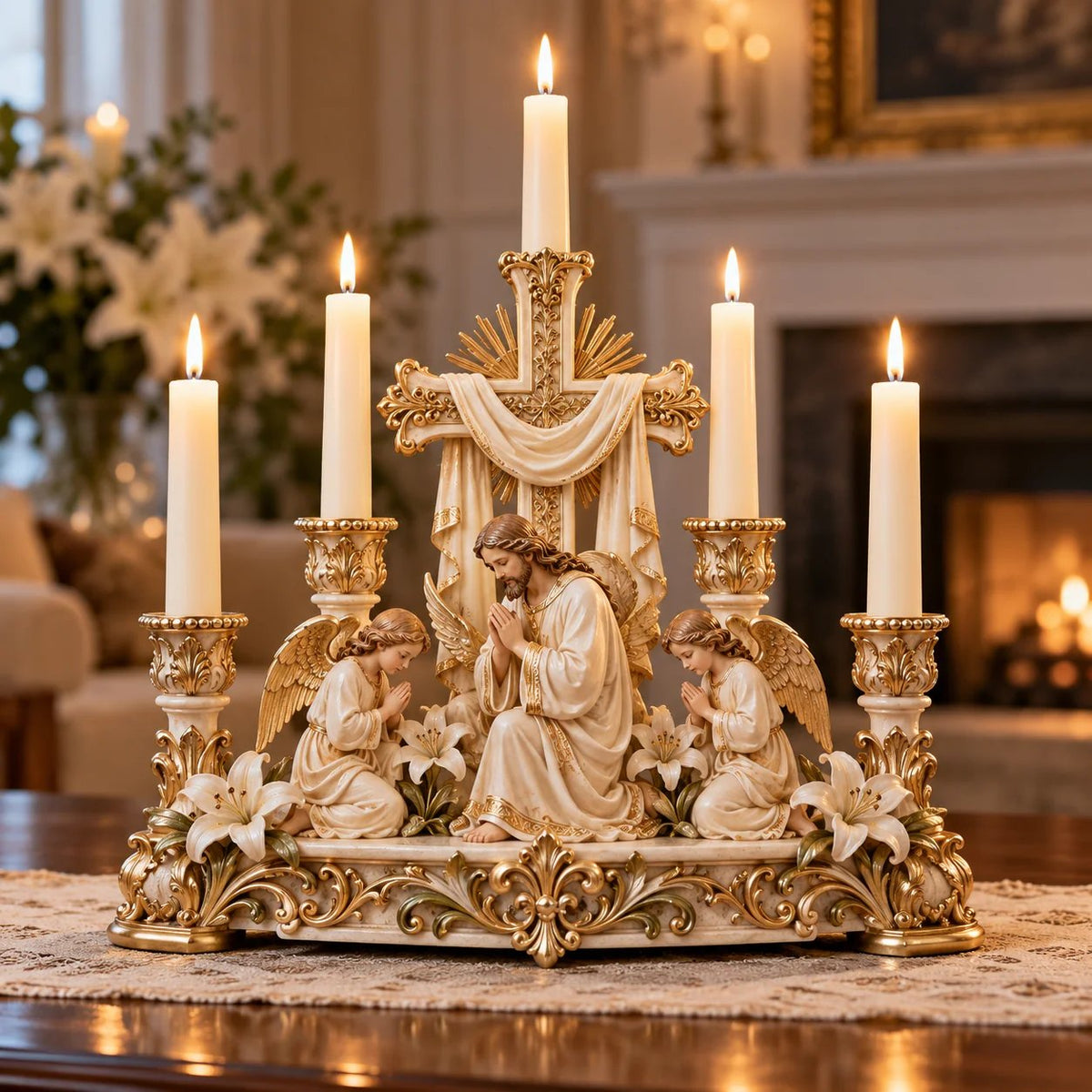 🕯️ Light of His Presence — Sacred Christian Candleholder ✝️