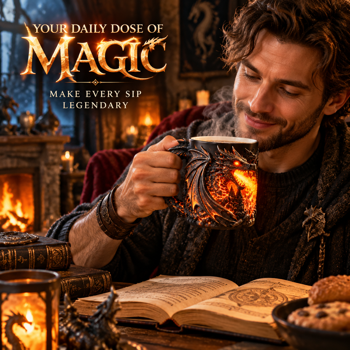 🐉Awaken the Dragon 3D Heat-Reveal Mug – 🔥Color-Changing Fantasy Coffee Cup