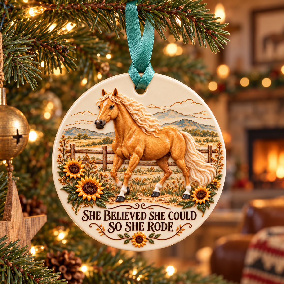 Mother and adult daughter sharing a meaningful horse keepsake gift