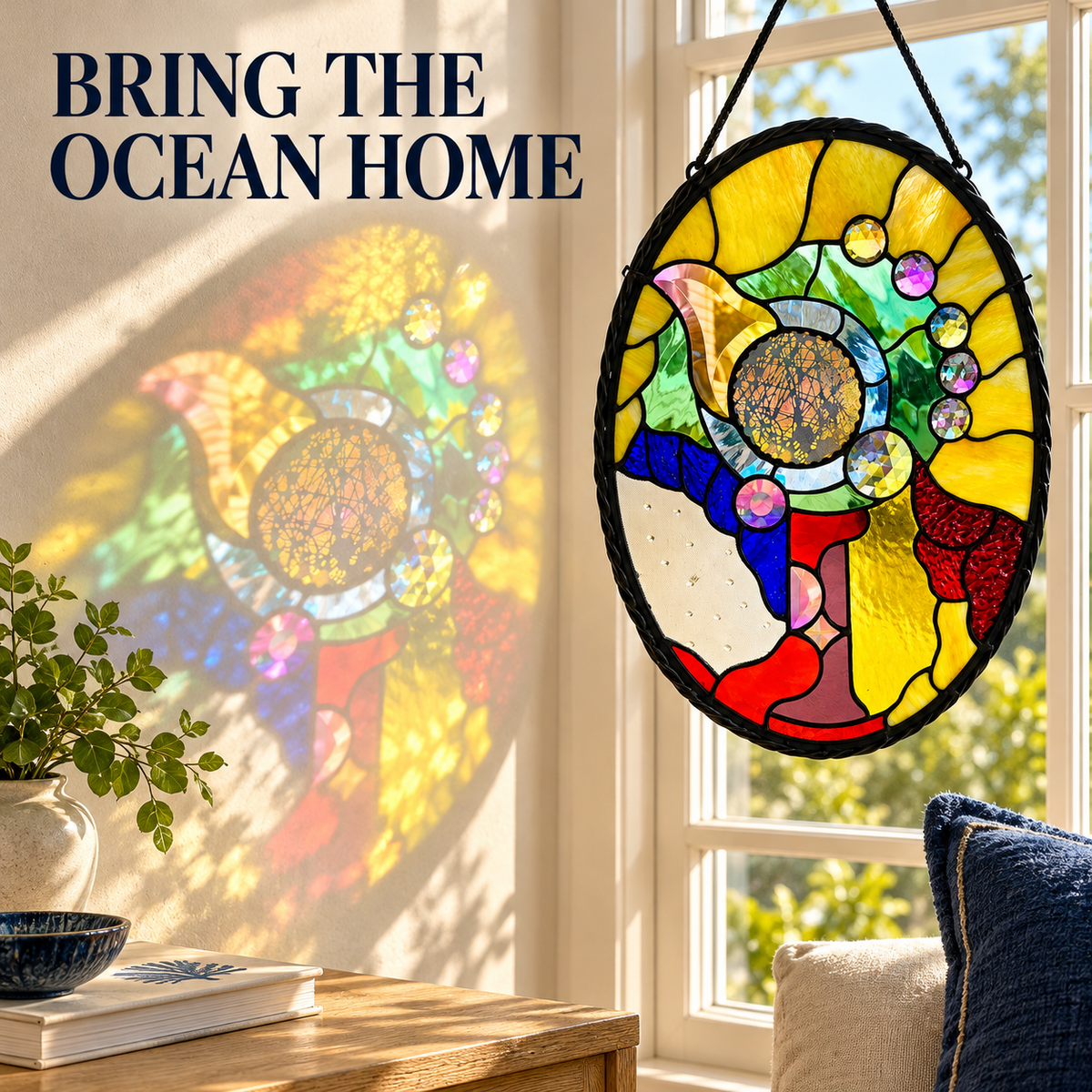 ☀️Sunlit Tides™ Ocean-Inspired Window Suncatcher-🌈 Let the Sun Paint Your Room