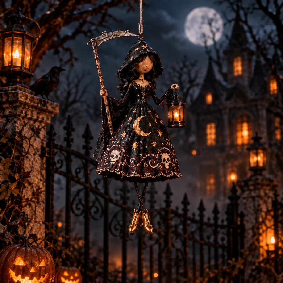 🔥😍Moonlit Maidens – Gothic Hanging Decor🖤🎃