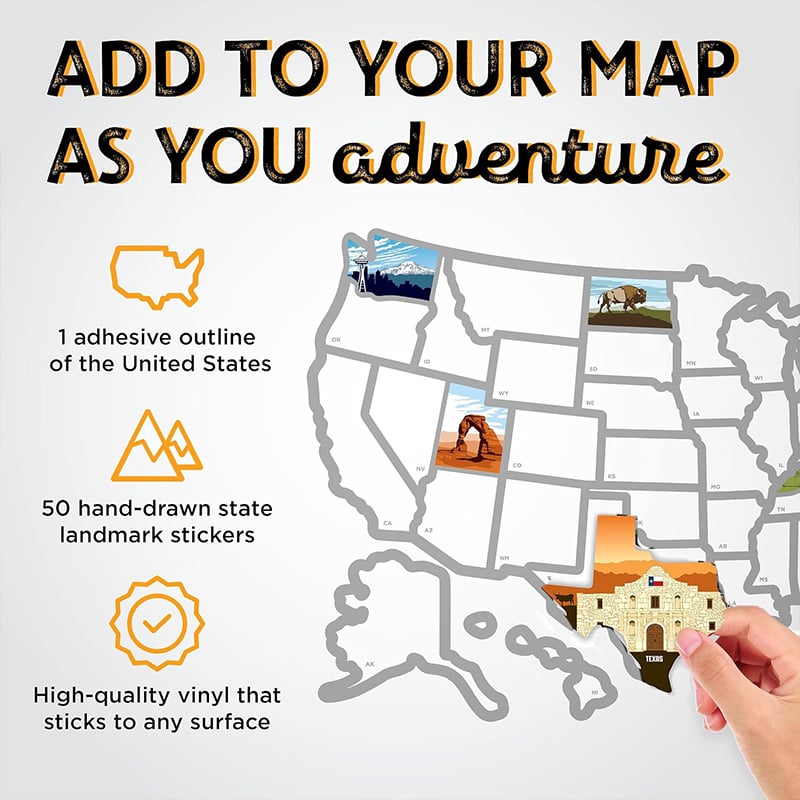 50 state travel memories map