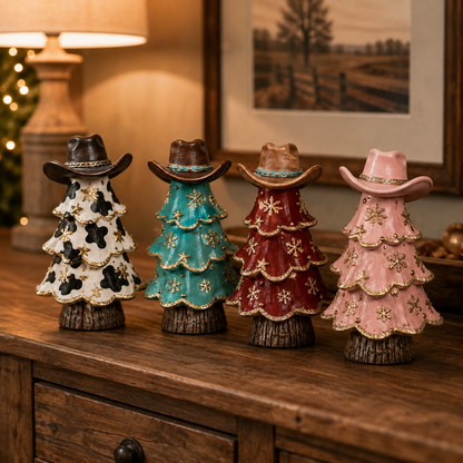 Figuritas de vaqueros de estilo navideño para el árbol