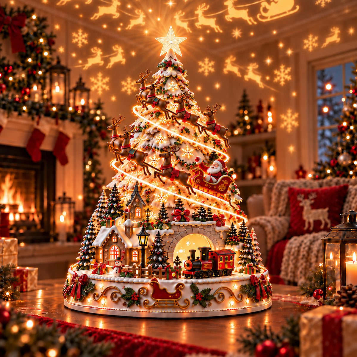 🔥HOT SALE🔥🏆 60,000+ Sold - 🎄MerryRealm™ Christmas Village Lightscape Tree