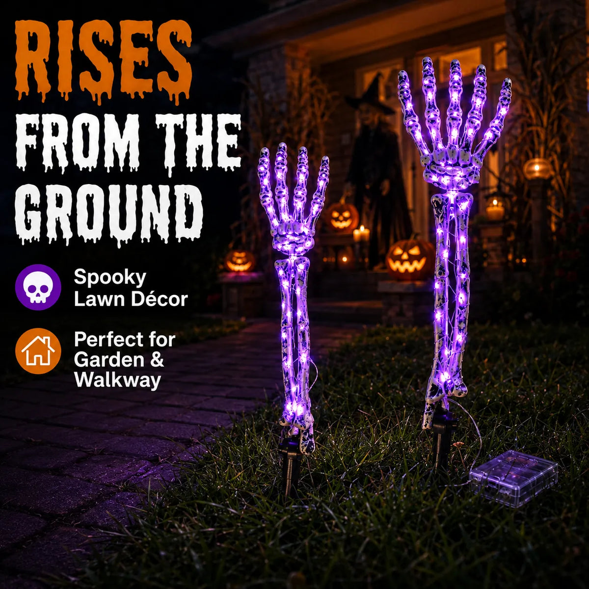💀Skeletthand-Lichter – Verleihen Sie Ihrem Halloween-Weg einen gruseligen Glanz!🎃✨