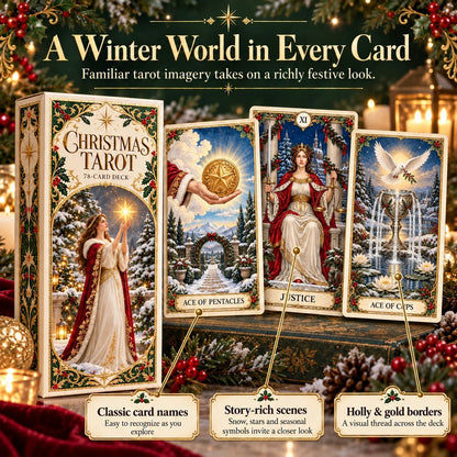 🔥The Enchanted Holiday Tarot – 78 Cards & 12 Days of Rituals🎉