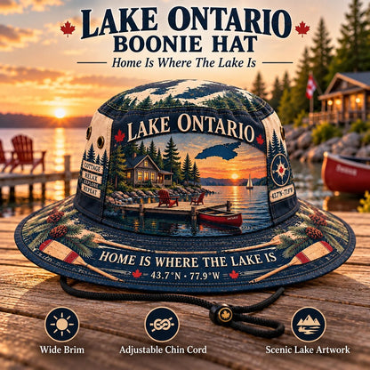 🔥🍁Lake Ontario Boonie Hat – Made for Lakeside Days (🧢100% Cotton)