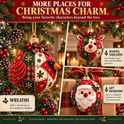 🧘Relaxing & Beginner-Friendly- 🎄Cozy Patchwork Christmas Ornament Collection✨Relaxing DIY Craft to Create Stunning Christmas Artwork