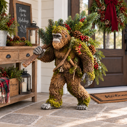 🎄 Woodland Bigfoot – Lighted Christmas Porch Decor