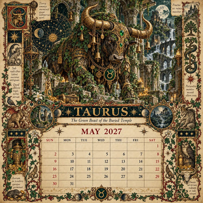 📅Hardcover-Spiral 2027 Zodiac Grimoire Calendar™ -✨12 Signs, 12 Forbidden Chapters