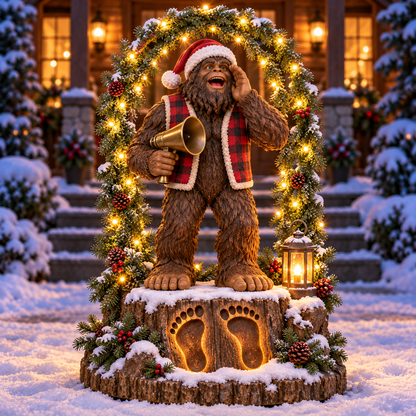🎄 Bigfoot’s Christmas Call – Festival-Inspired Lighted Porch & Yard Display