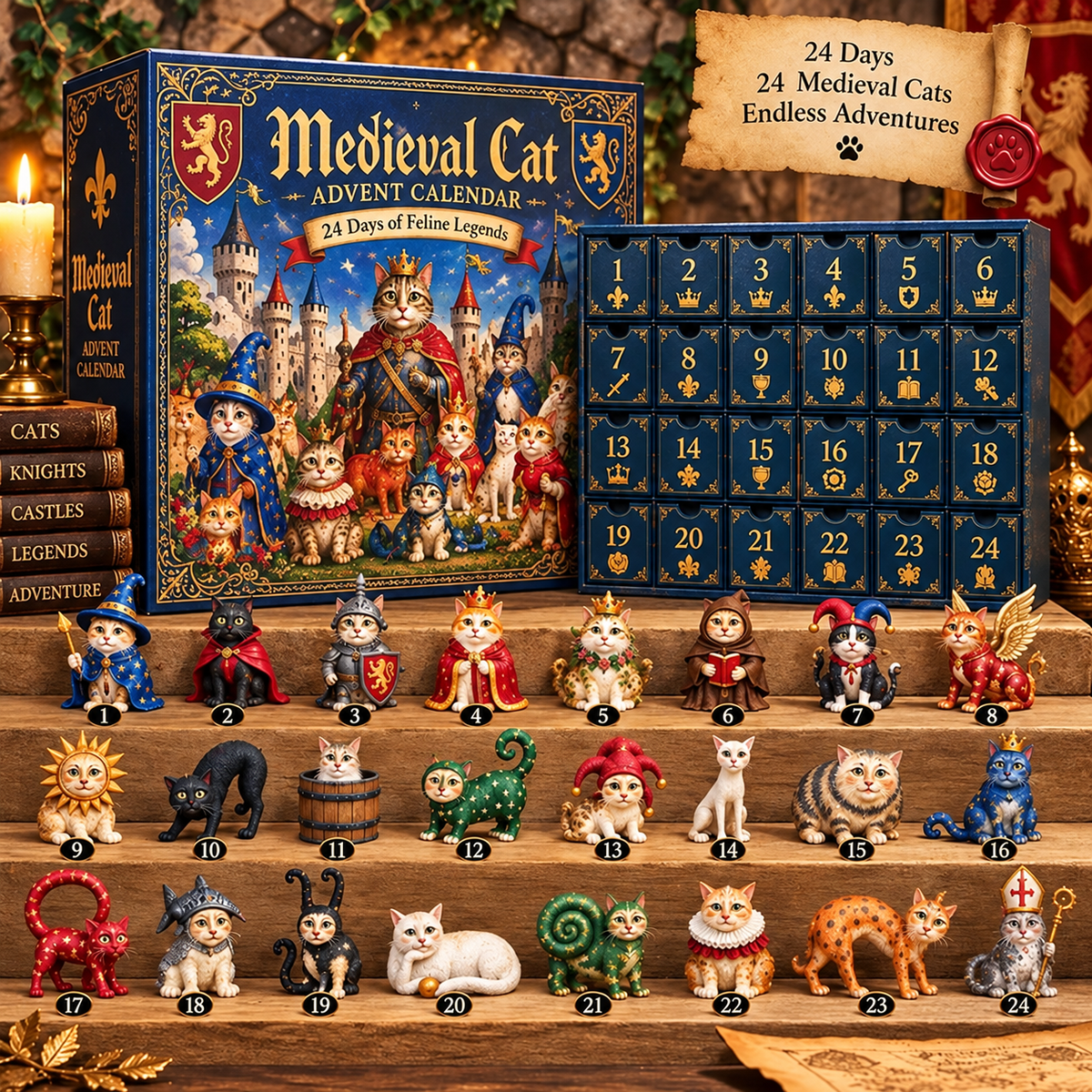🐈🏰 Medieval Cat Advent Calendar 2026 – 24 Days of Feline Legends