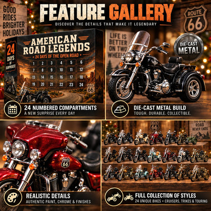 24-Day Motorcycle Advent Calendar | Premium Biker Holiday Gift 2D