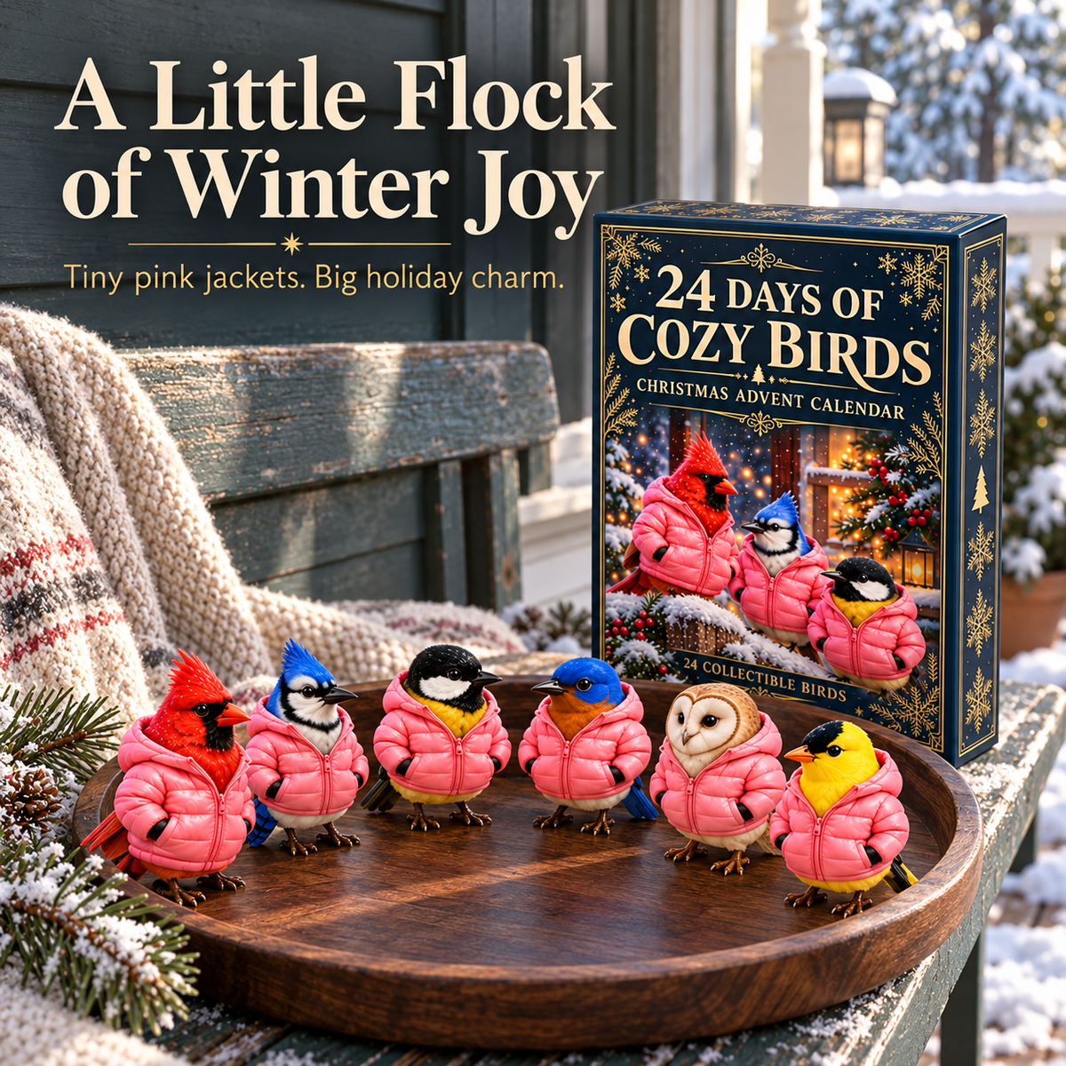 🐦🧥 Cozy Birds™ Christmas Advent Calendar – 24 Collectible Bird 😂💕