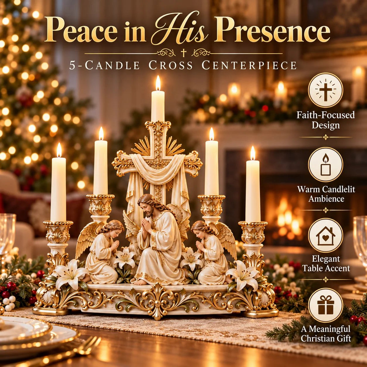 🕯️ Light of His Presence — Sacred Christian Candleholder ✝️