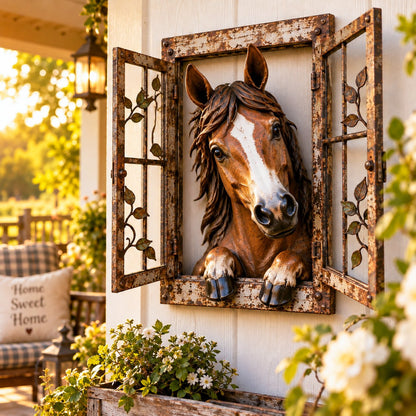 🪟Rustic Woodland Animal Window Wall Art🌿