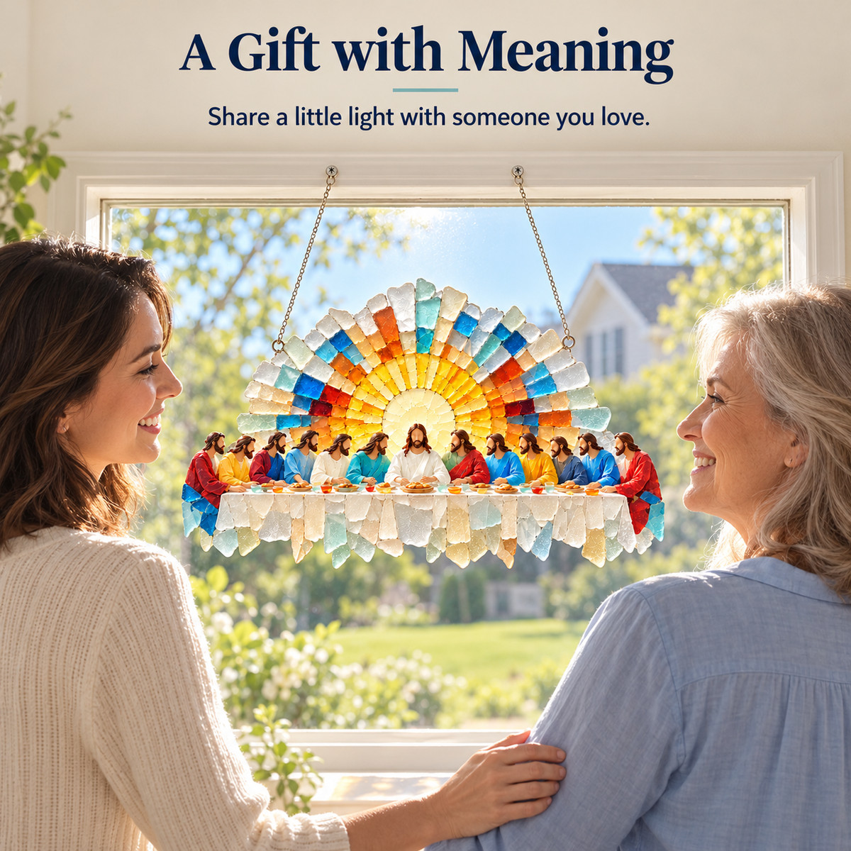 ✨ Grace in Light™ Last Supper Suncatcher 🌊☀️