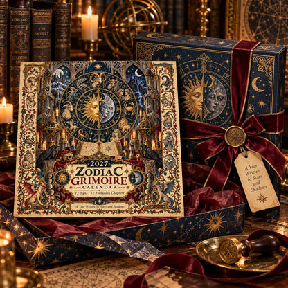 📅Hardcover-Spiral 2027 Zodiac Grimoire Calendar™ -✨12 Signs, 12 Forbidden Chapters