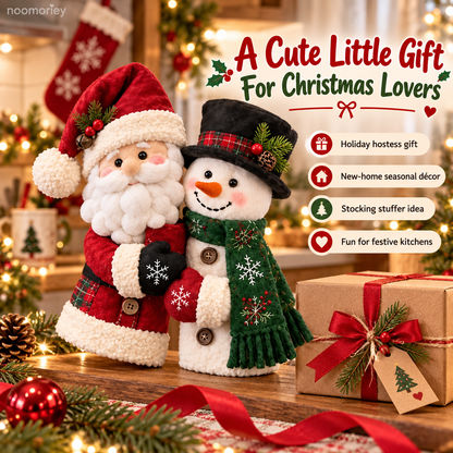 🎄 Santa & Snowman Christmas Handle Decor Set