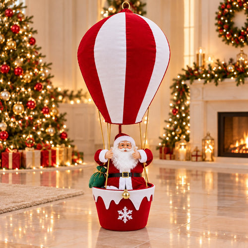 Santa A with a classic red and white balloon