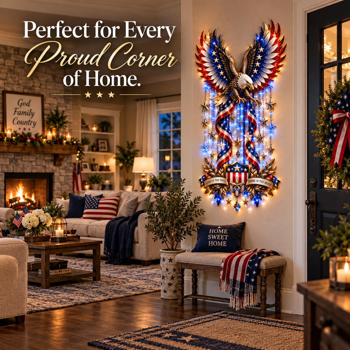 🦅American Glory Cascade™ - Let Freedom Light Your Home🏠