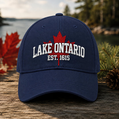 🍁Lake Ontario Forever – Heritage Embroidered Cap(❤Ultra-Breathable & Lightweight Comfort & Unisex Fit)