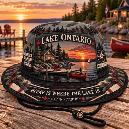 🔥🍁Lake Ontario Boonie Hat – Made for Lakeside Days (🧢100% Cotton)
