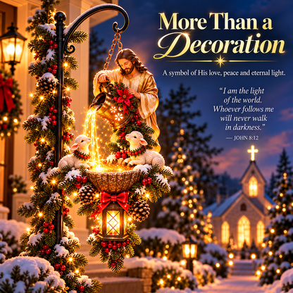 🔥Last Day 50% OFF-✝️ Pouring His Love — Jesus & Lambs Christmas Hanging Light